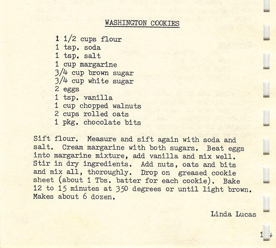 Washington cookies recipe