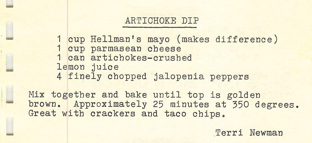 Artichoke dip recipe