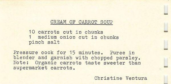 Cream of Carrot Soup